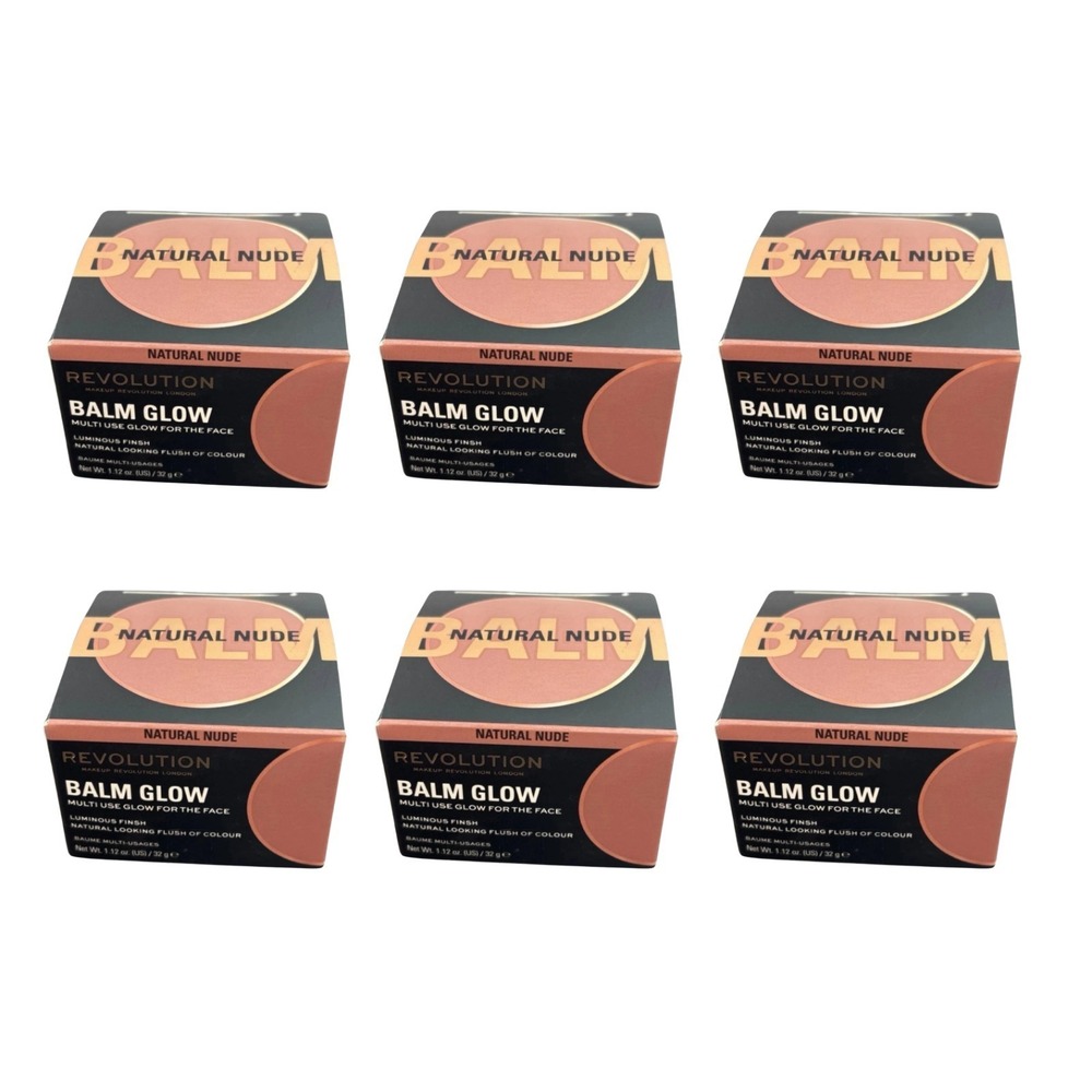 Revolution Balm Glow Natural Nude 1.12 oz Multi Use Face Balm Lot of 6